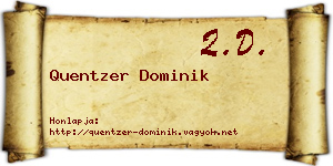 Quentzer Dominik névjegykártya