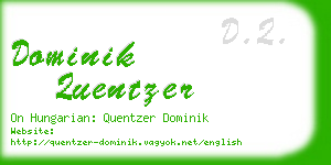 dominik quentzer business card